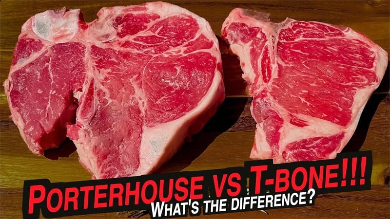 What Are The Differences Between T Bone vs Porterhouse Steaks