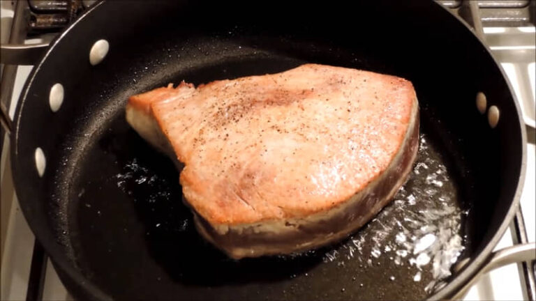 Step By Step Guide How To Cook Tuna Steak In Pan Perfectly   Sides And Serving Suggestions Tuna Steak 768x432 