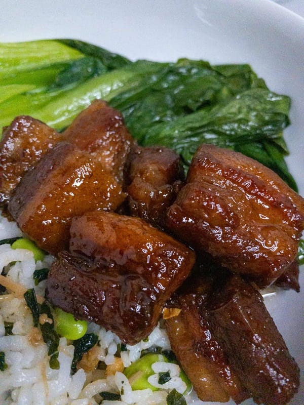 Okinawan Shoyu Pork Belly closeup