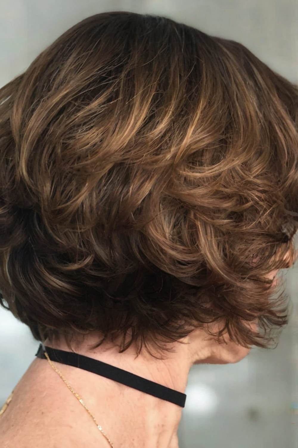 Feathered Curly Bob