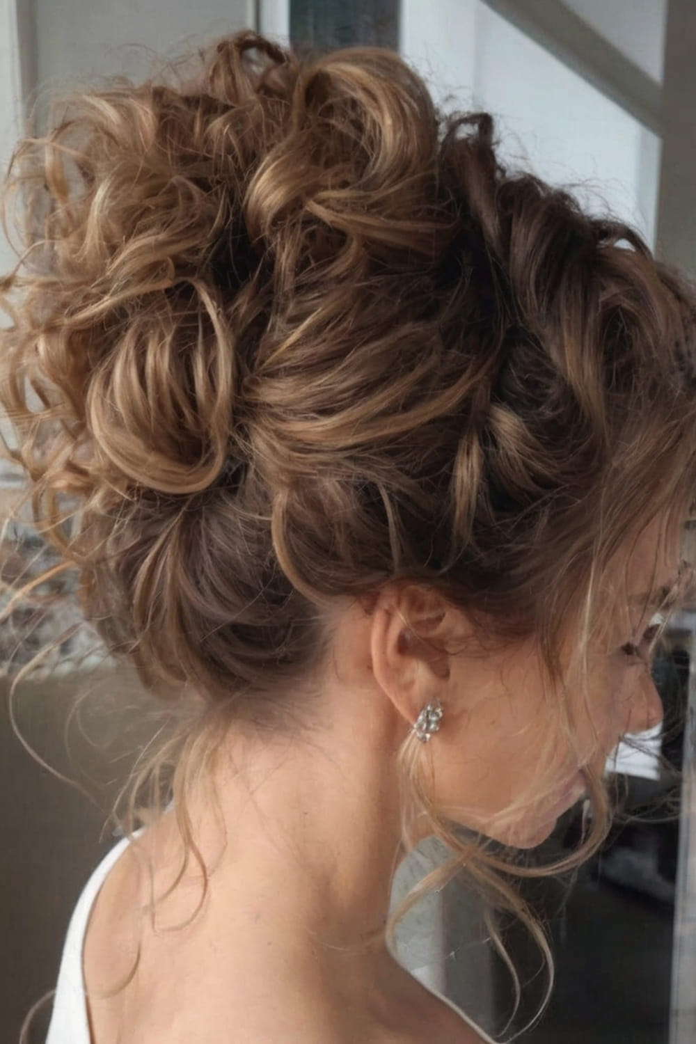 Messy Curly Bun