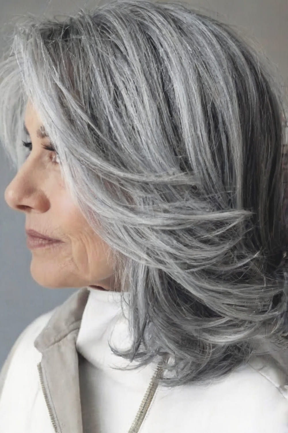 Mid Length Gray Layers