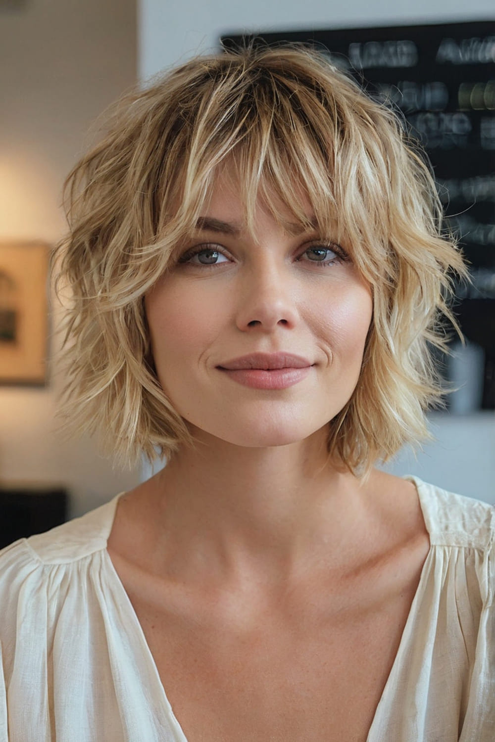 Short Layered Choppy Shag