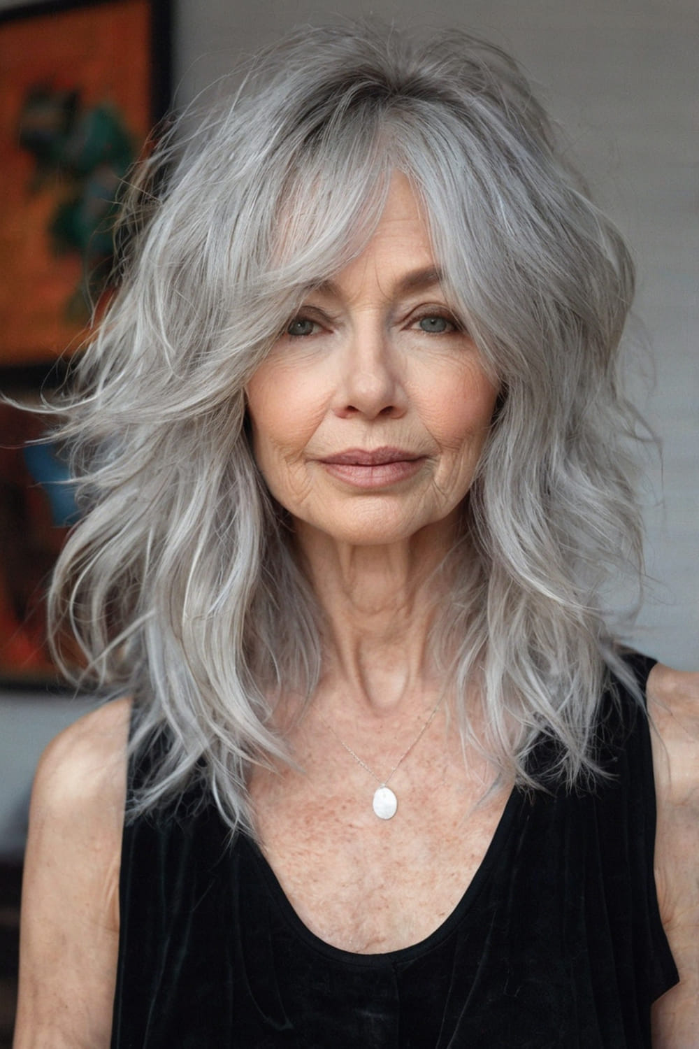 Silver Shag with Wispy Layers