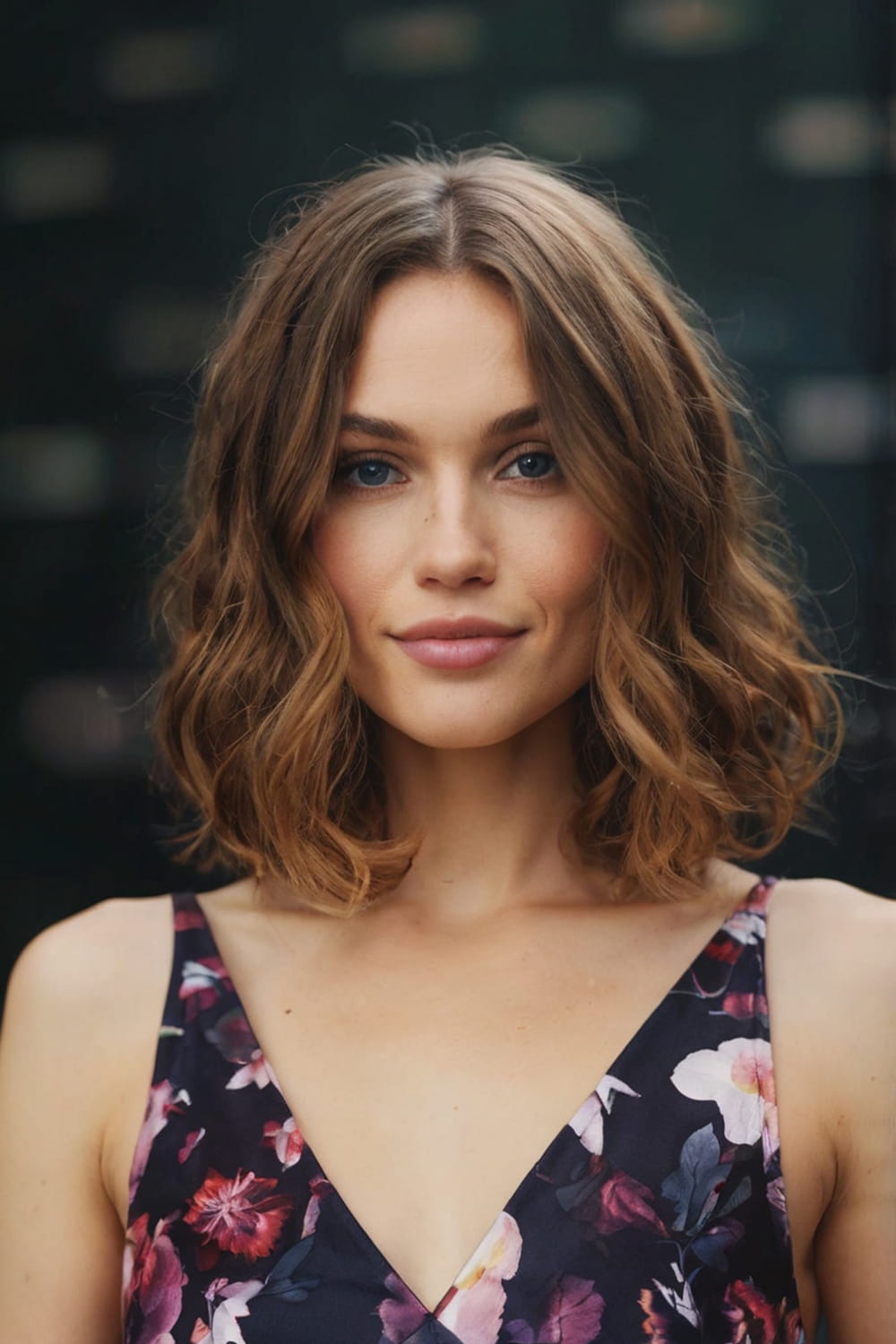 Soft Curly Long Bob