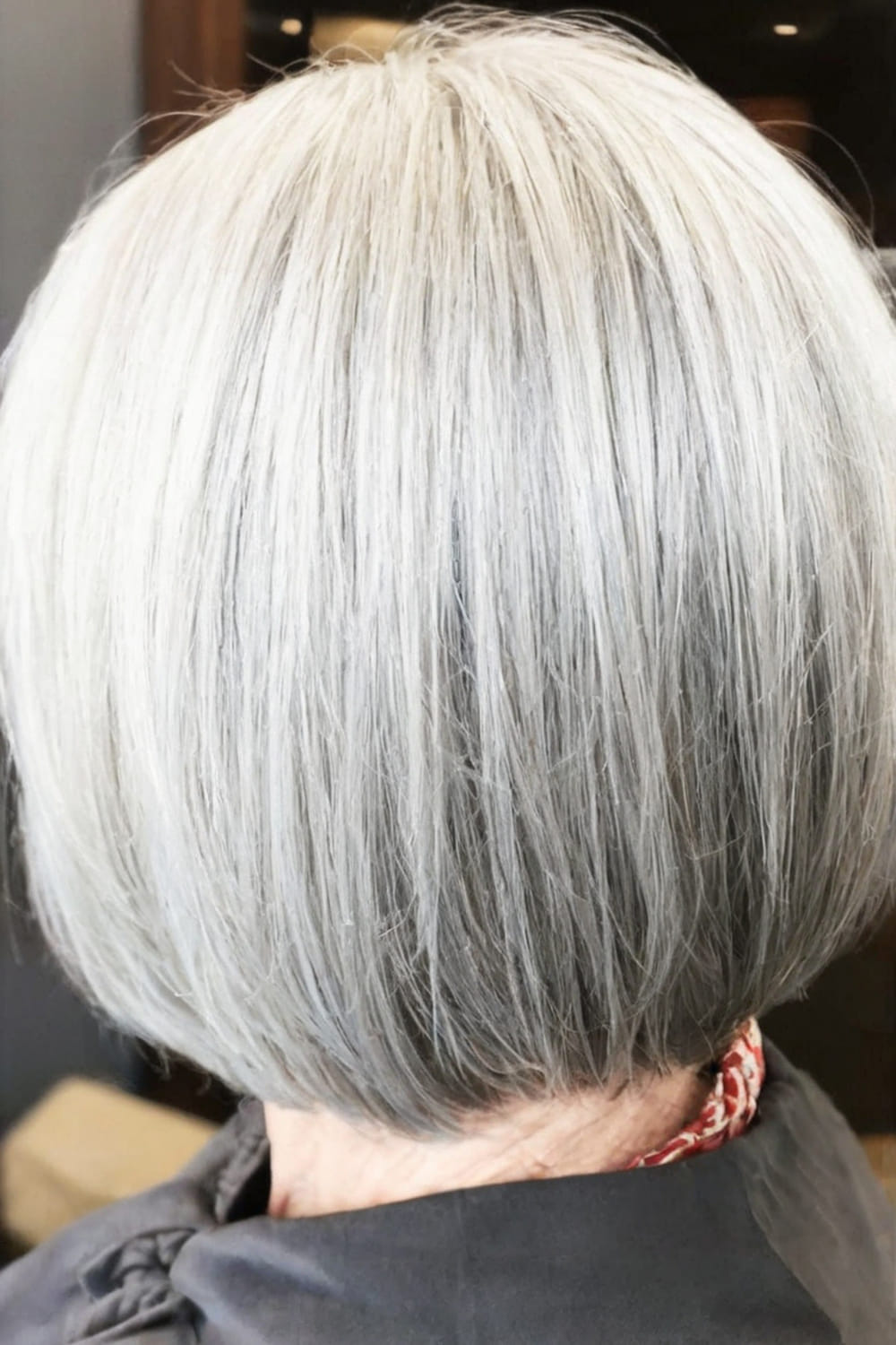 Straight Gray Bob