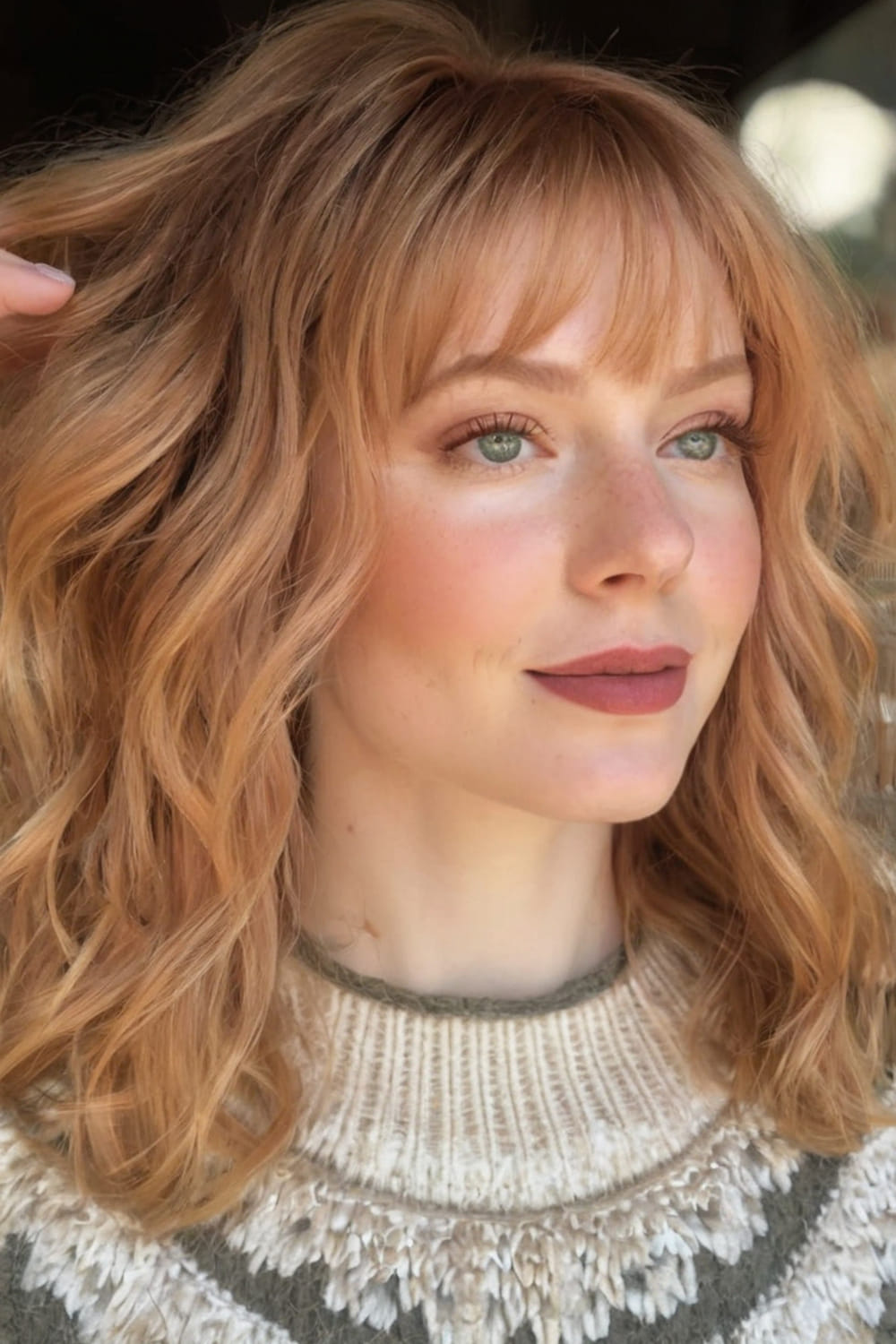 Strawberry Blonde Lob