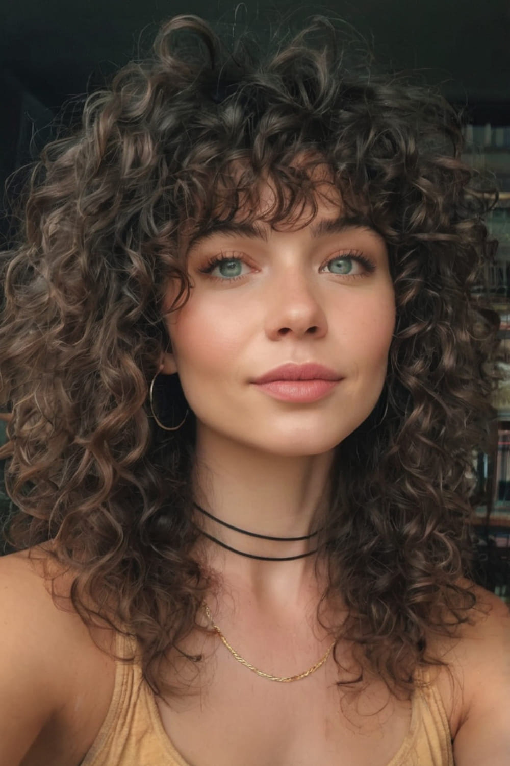 Thick Curly Bangs