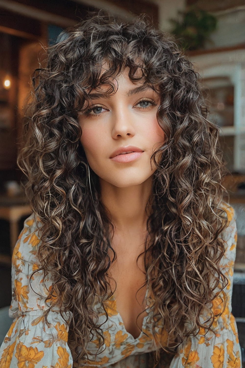 Voluminous Curly Shag