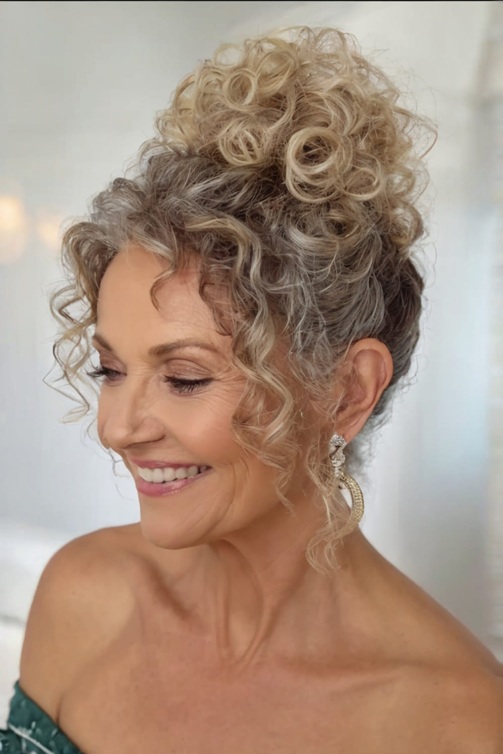 Voluminous Curly Updo