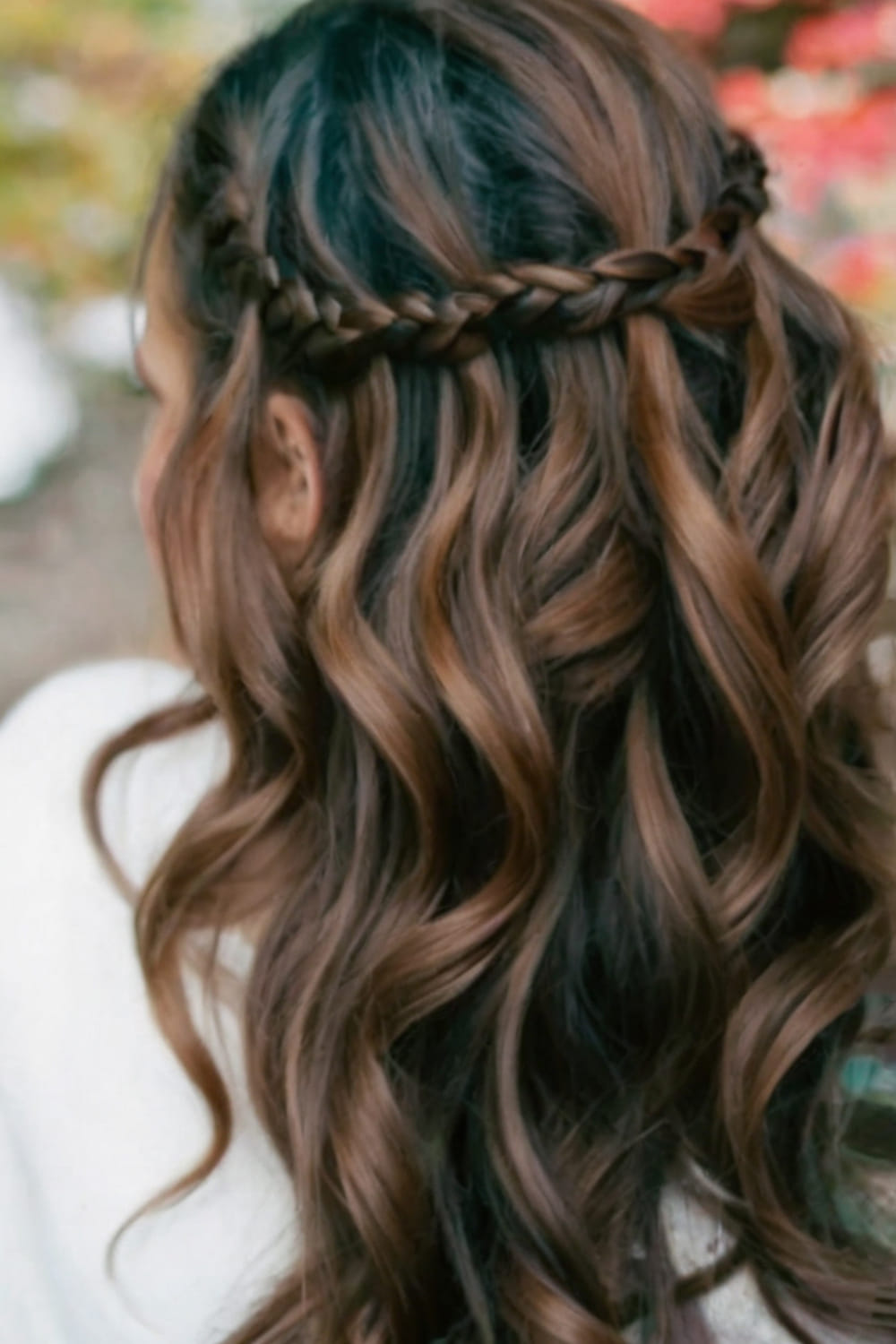 Braided Crown with Caramel Hues