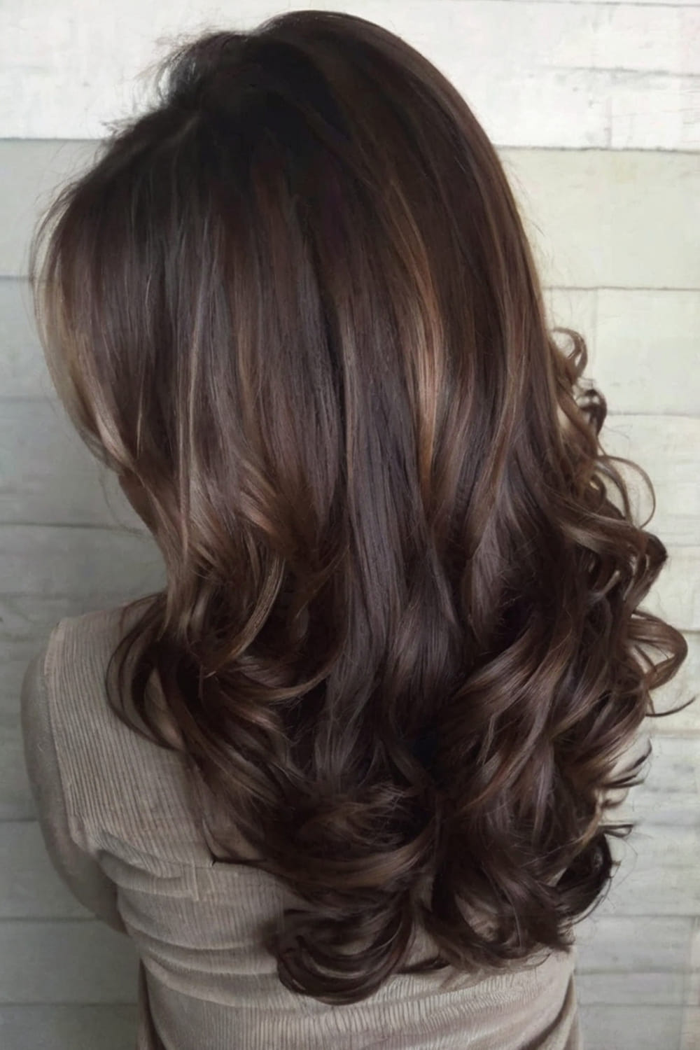 Curled Ends with Caramel Highlights