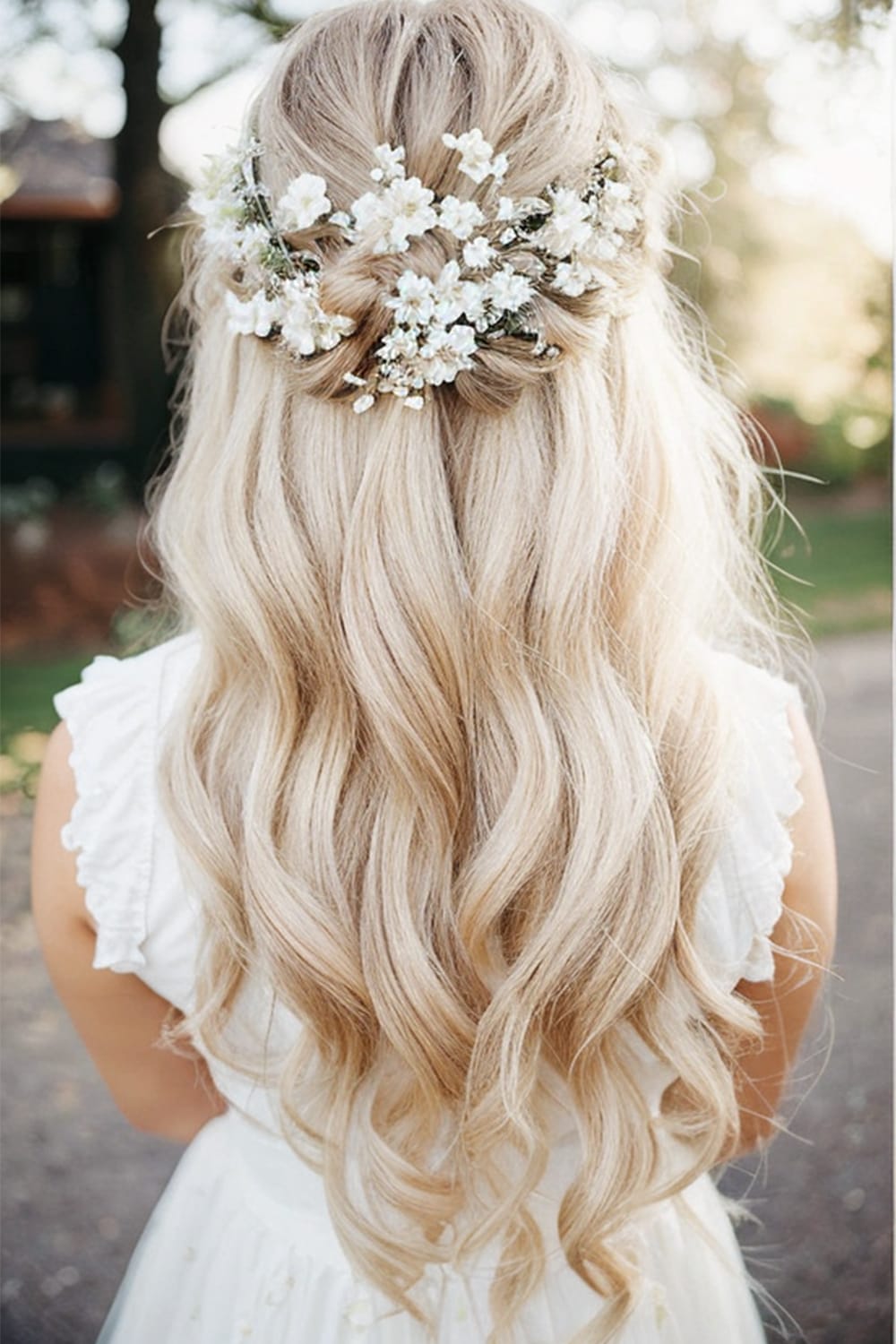 Floral Accented Half Up Hairstyle copy