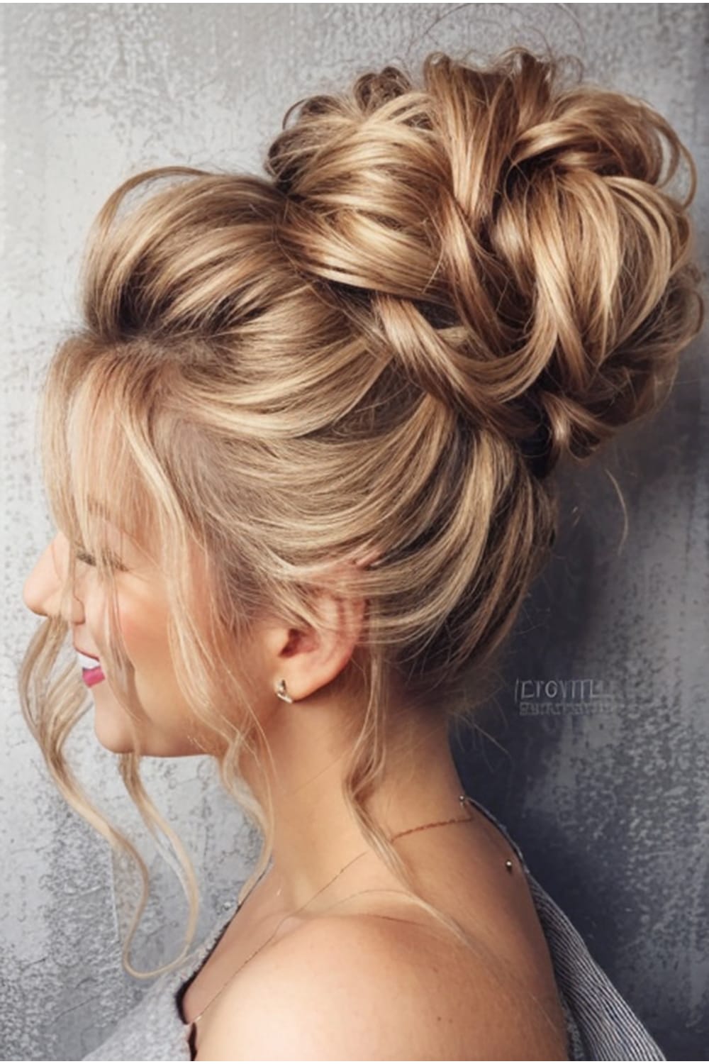 High Curly Bun