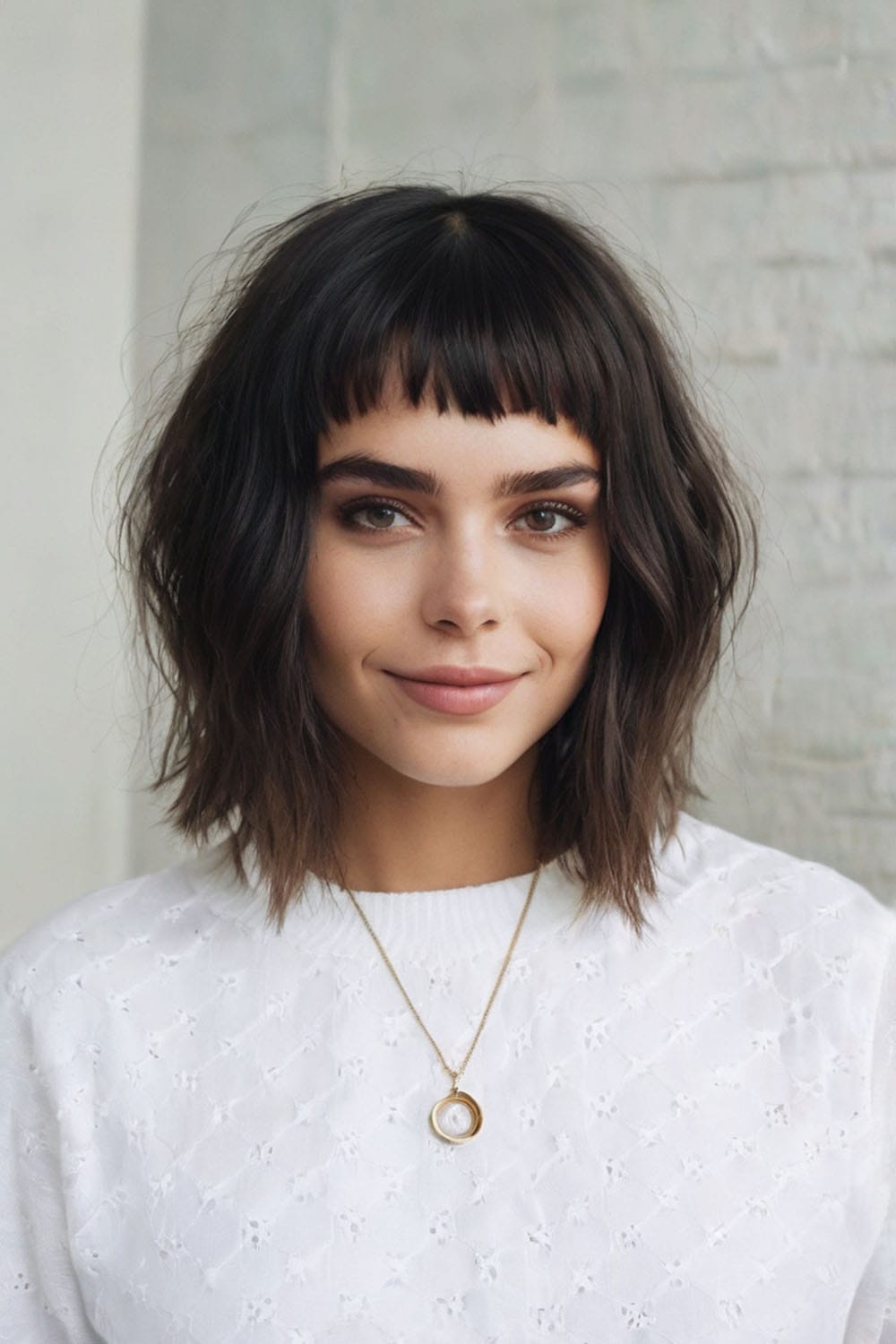 Long Bob with Baby Bangs