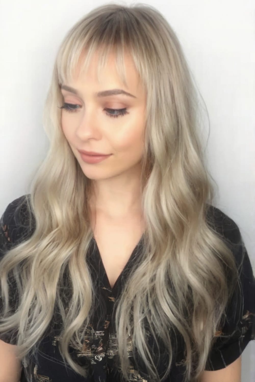 Long Layers with Micro Bangs