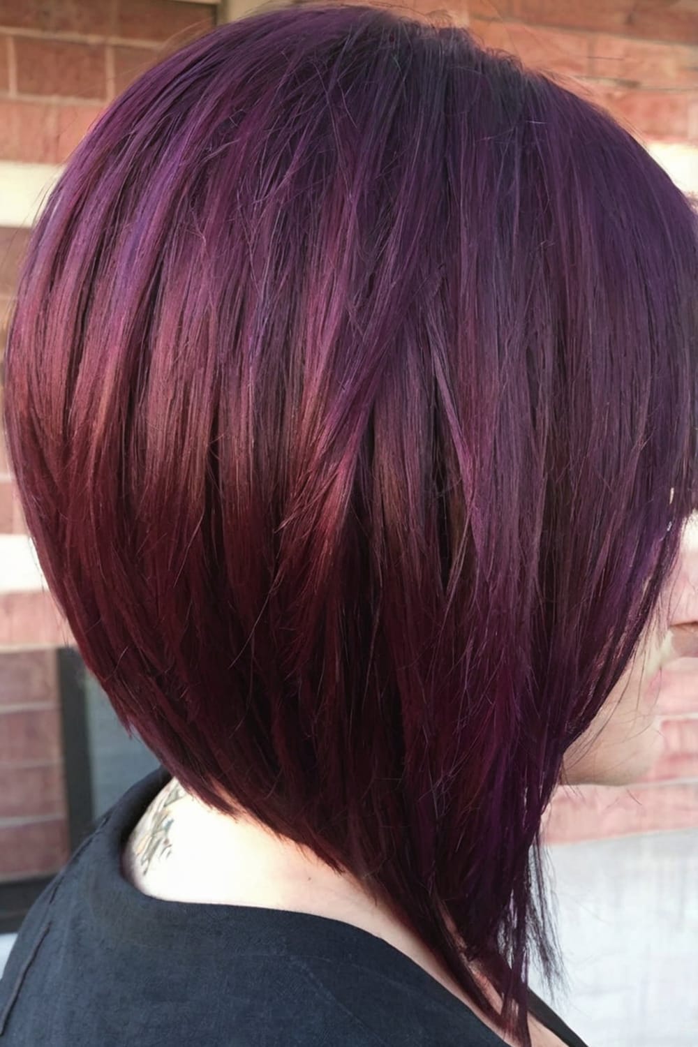 Reddish Purple Inverted Bob