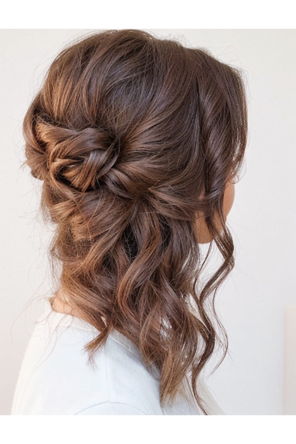 Side Swept Curly Half Updo copy