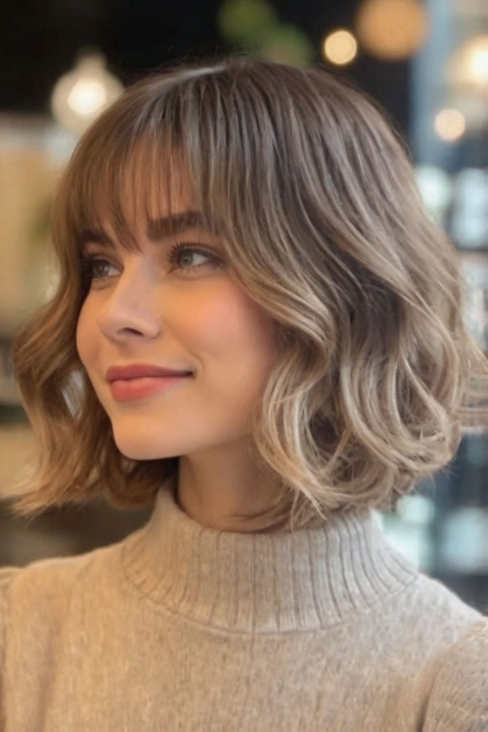 Soft Lob with Wispy Fringe