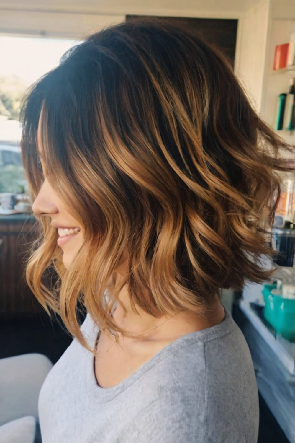 Textured Caramel Bob