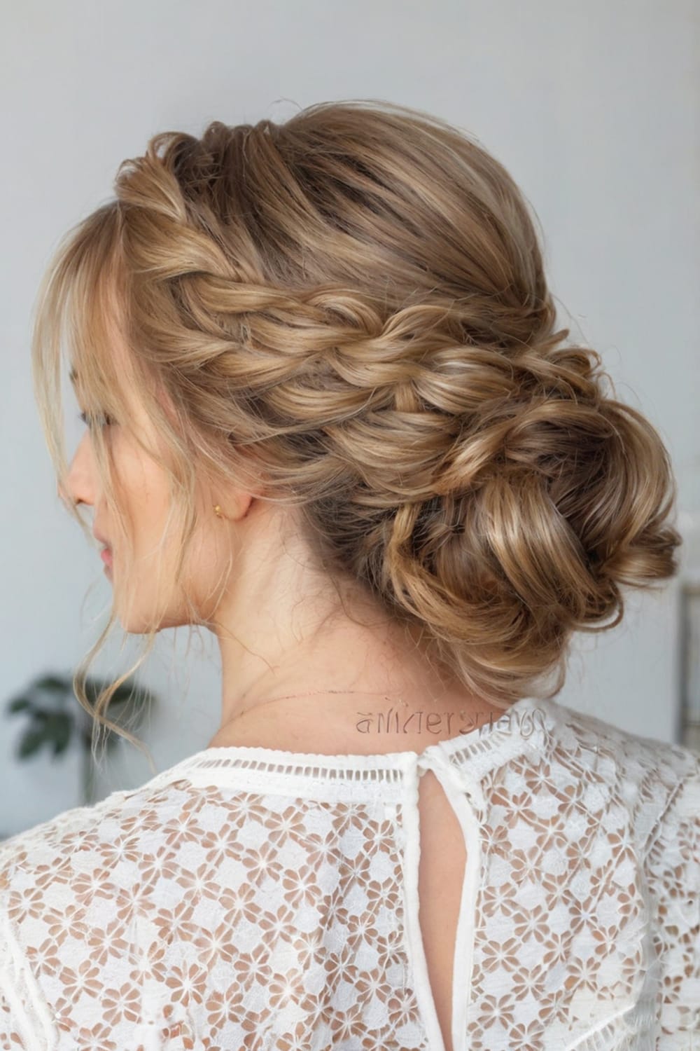 Twisted Curly Bun