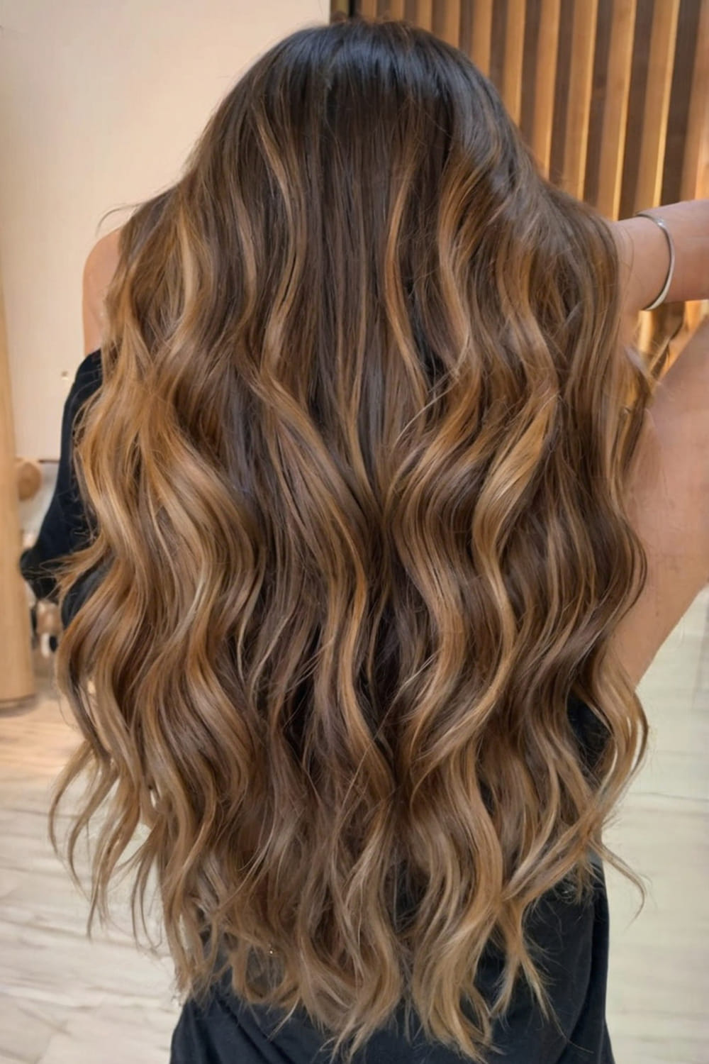 Wavy Caramel Balayage