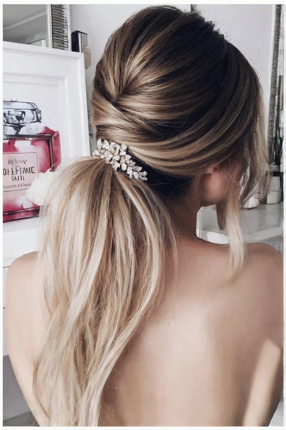 Accessorized Low Ponytail