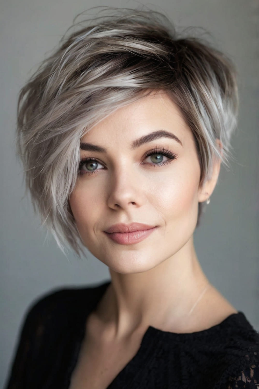 Asymmetrical Pixie Bob Haircut