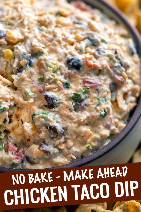 Cheesy Chicken Taco Dip