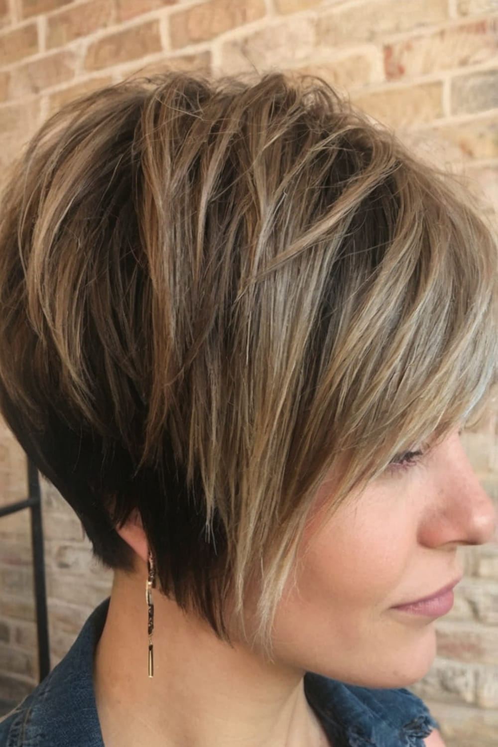 Chic Pixie Bob Cut with Sweeping Fringe