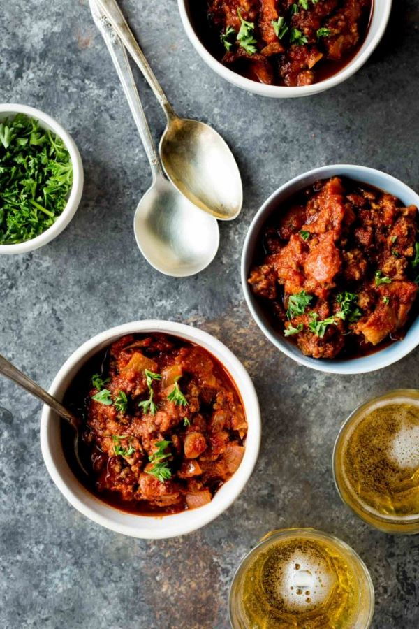 Chili with Beer and Bacon