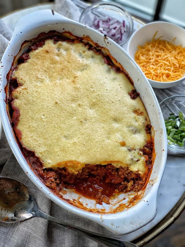 Chili with Cornbread Topping