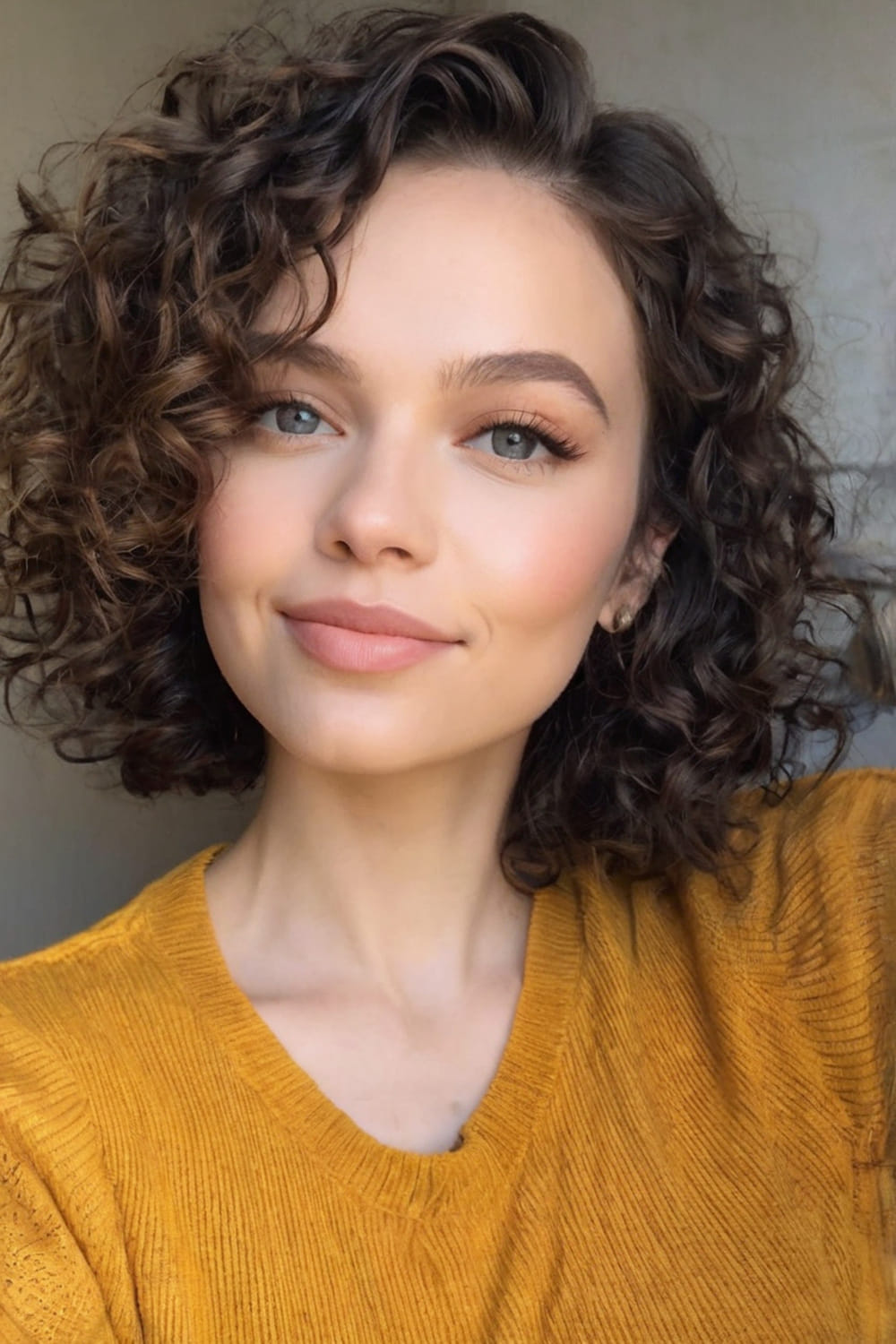 Chin Length Curly Bob