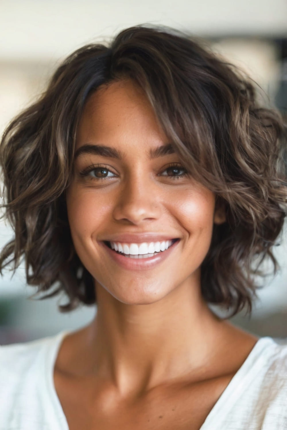 Choppy Curly Bob