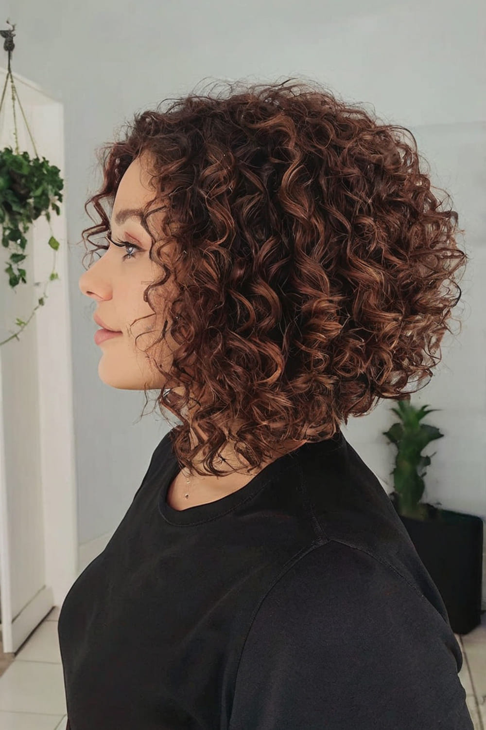 Curly Inverted Bob