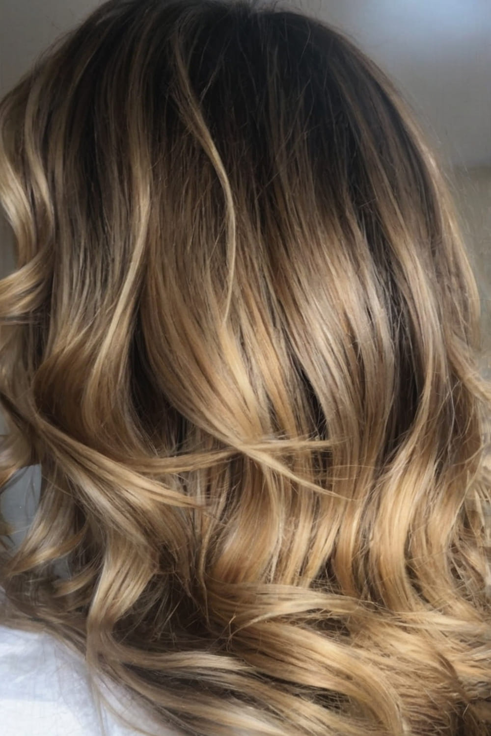 Dark Rooted Blonde with Lowlights