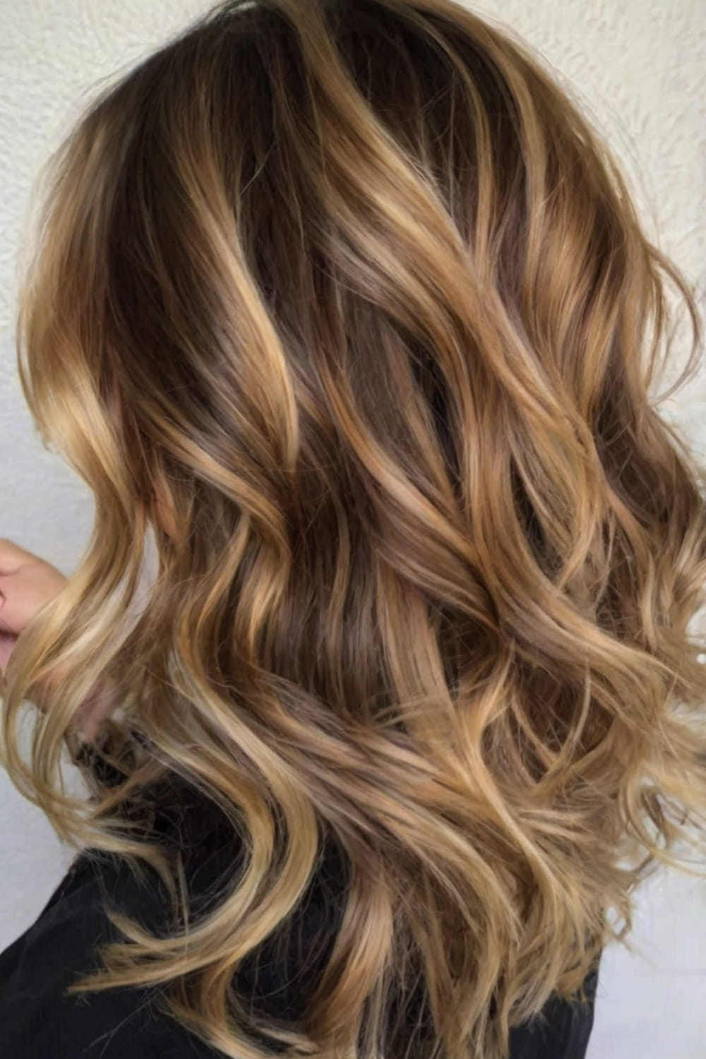 Golden Blonde and Espresso Brown Lowlights