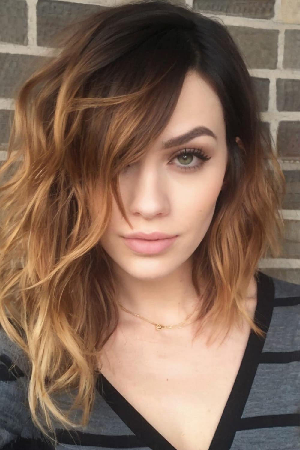 Half In Half Out Asymmetrical Bob