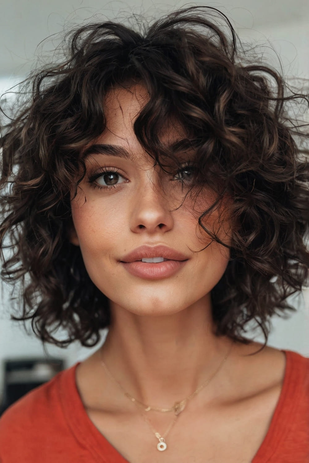 Messy Curly Bob