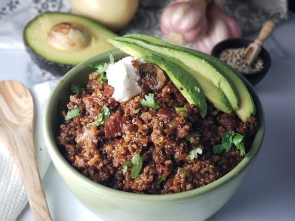 Mushroom and Quinoa Chili