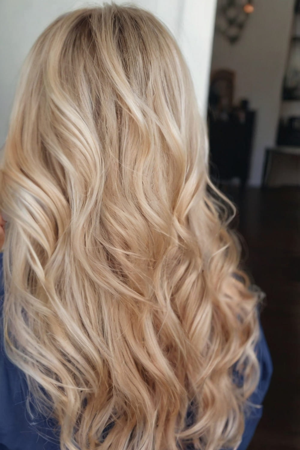 Platinum Blonde with Caramel Lowlights