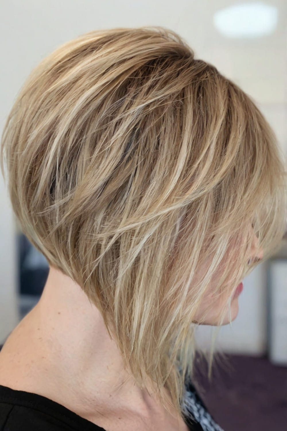 Short Blonde Bob with Elongated Front