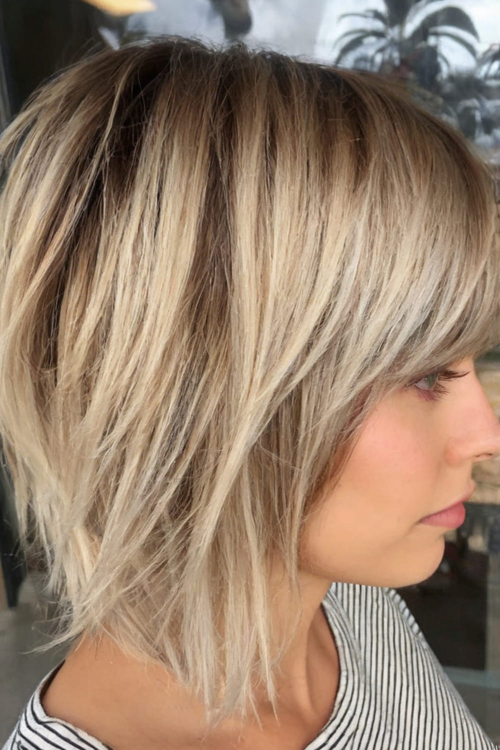 Shoulder Length Bob with Bangs