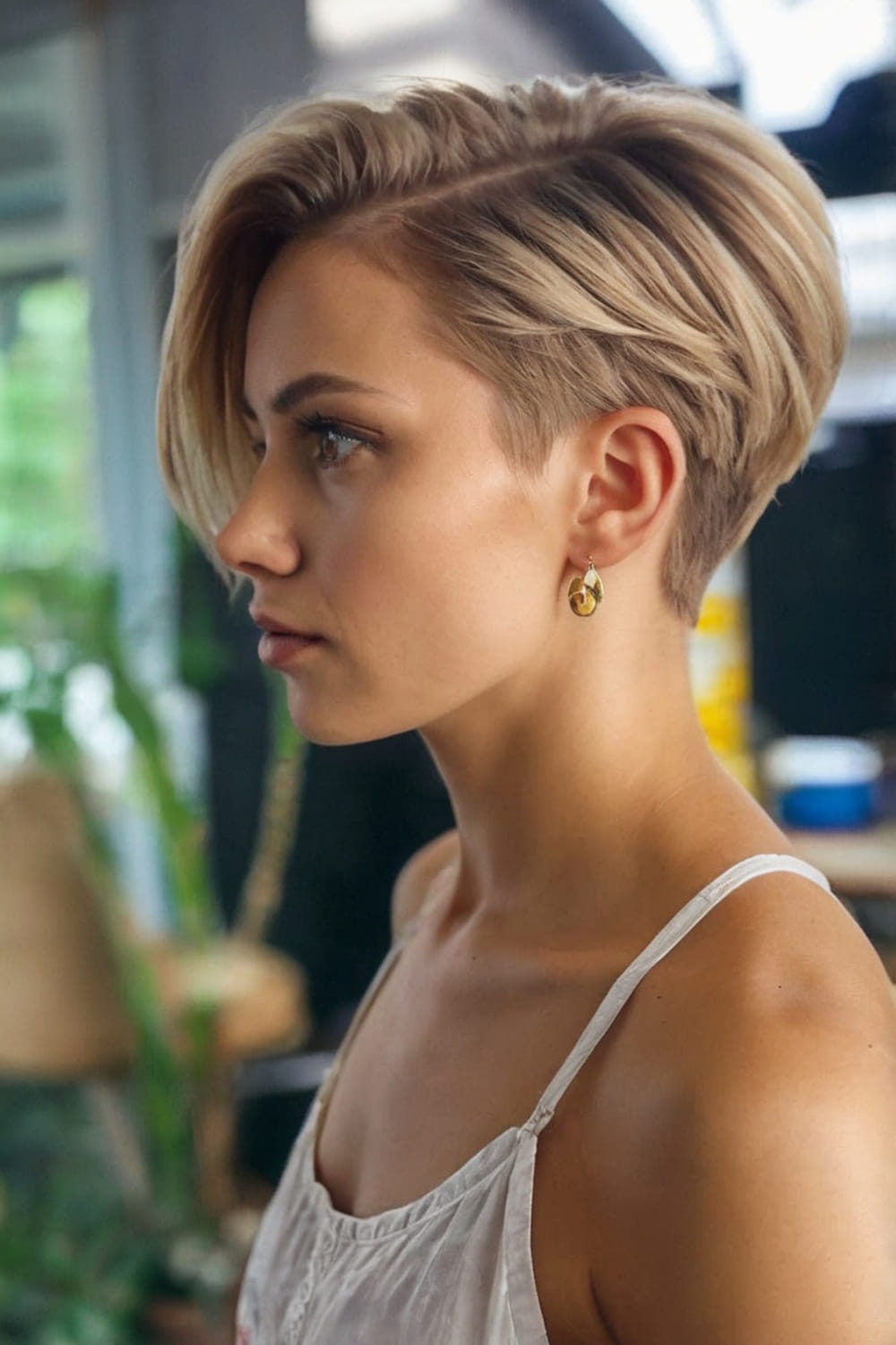 Undercut Asymmetrical Bob