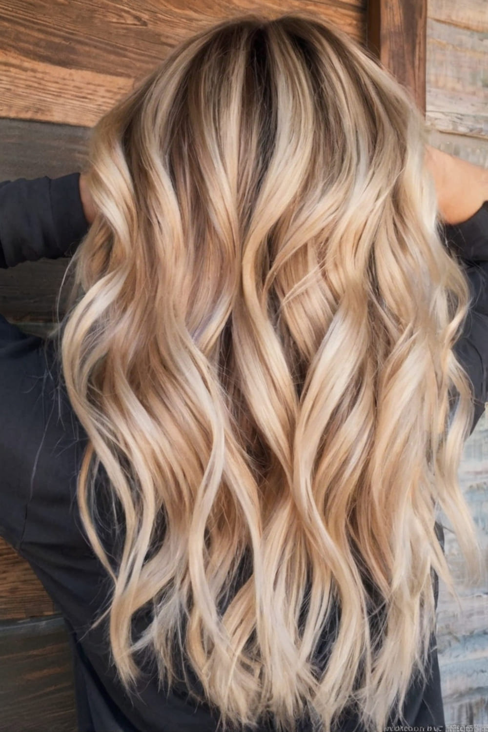 Warm Blonde with Brown Lowlights