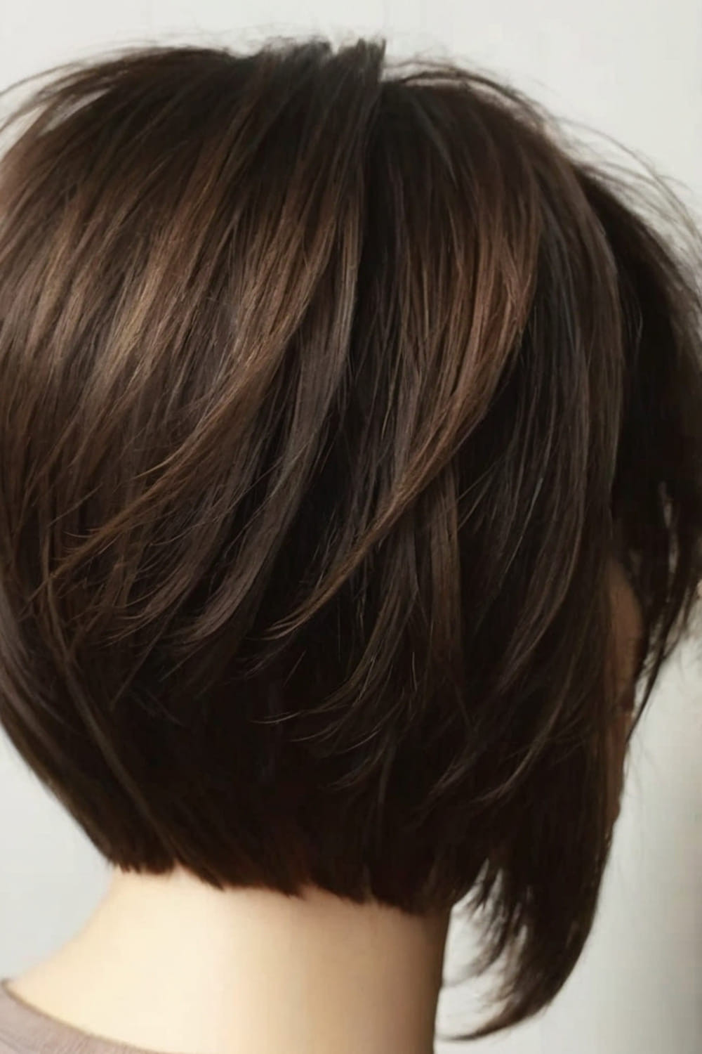 Warm Brown Bob for Straight Fine Hair