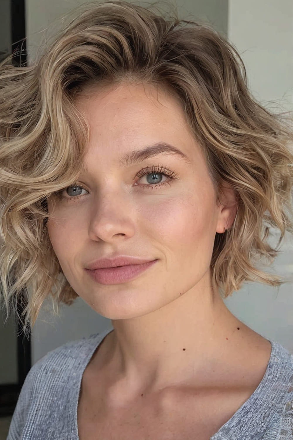 Wavy Asymmetrical Bob