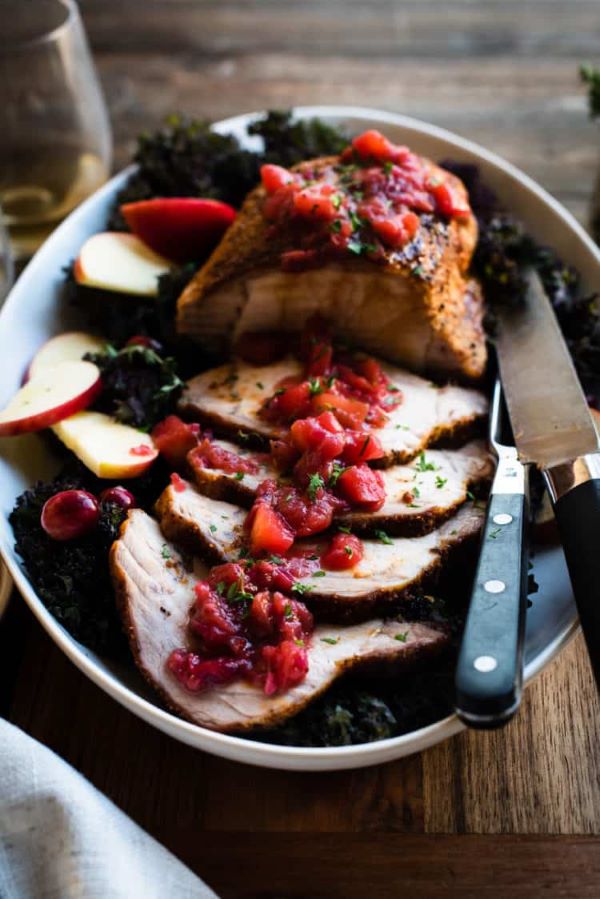 Apple Chutney Stuffed Pork Loin