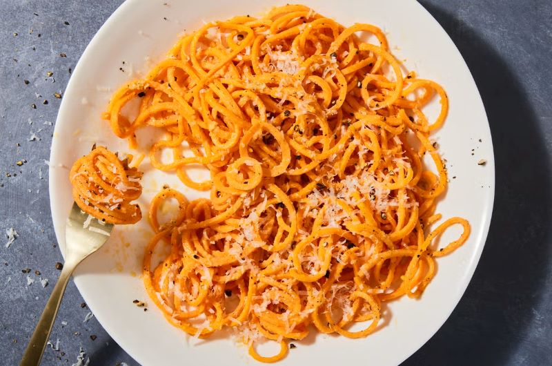 Cacio E Pepe Sweet Potato Noodles