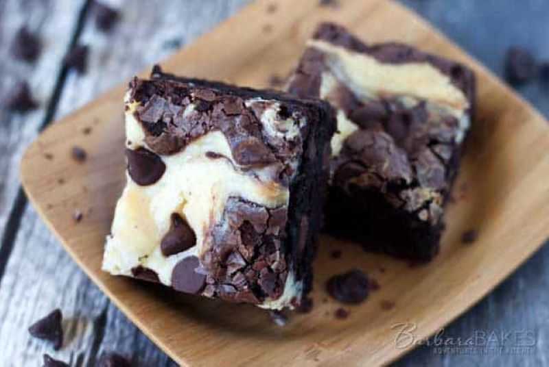 Cheesecake Swirled Ghirardelli Brownies